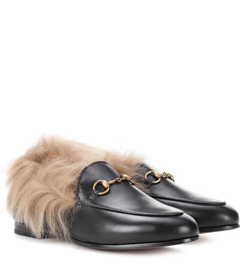 are gucci loafers finished leather|Gucci fur loafers women's.